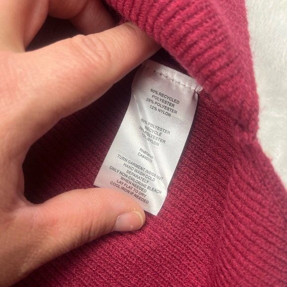 Natural Reflections Sweater Size M Bright Rose Ribbed Tunic Cozy Casual - Picture 6 of 11